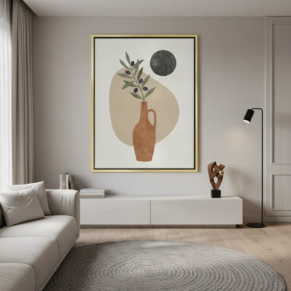 Modern Boho Olive Branch - Canvas