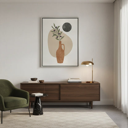 Modern Boho Olive Branch - Canvas