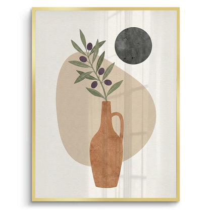 Modern Boho Olive Branch - Fine Art
