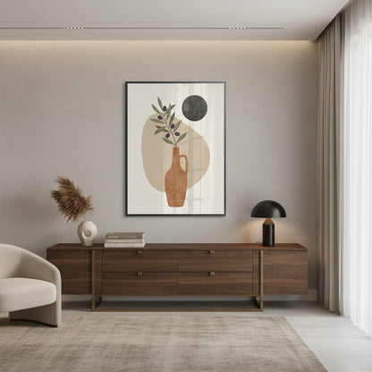 Modern Boho Olive Branch - Fine Art