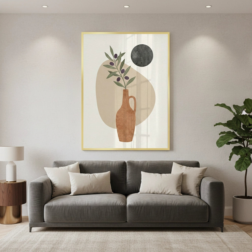 2Modern Boho Olive Branch - Fine Art