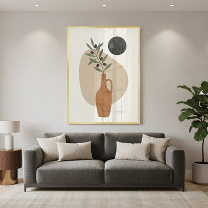 Modern Boho Olive Branch - Fine Art