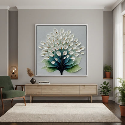 Modern Botanical Relief Painting #MBRE110