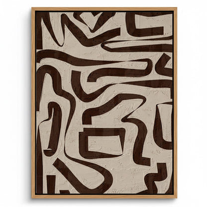 Modern Brown Labyrinth Painting #MBLA110