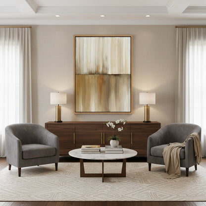Modern Caramel Linear Painting #MCLI110