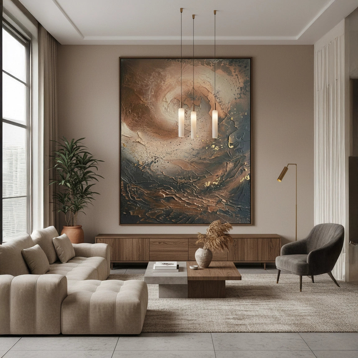 2Modern Celestial Abstract Painting #MCAB220