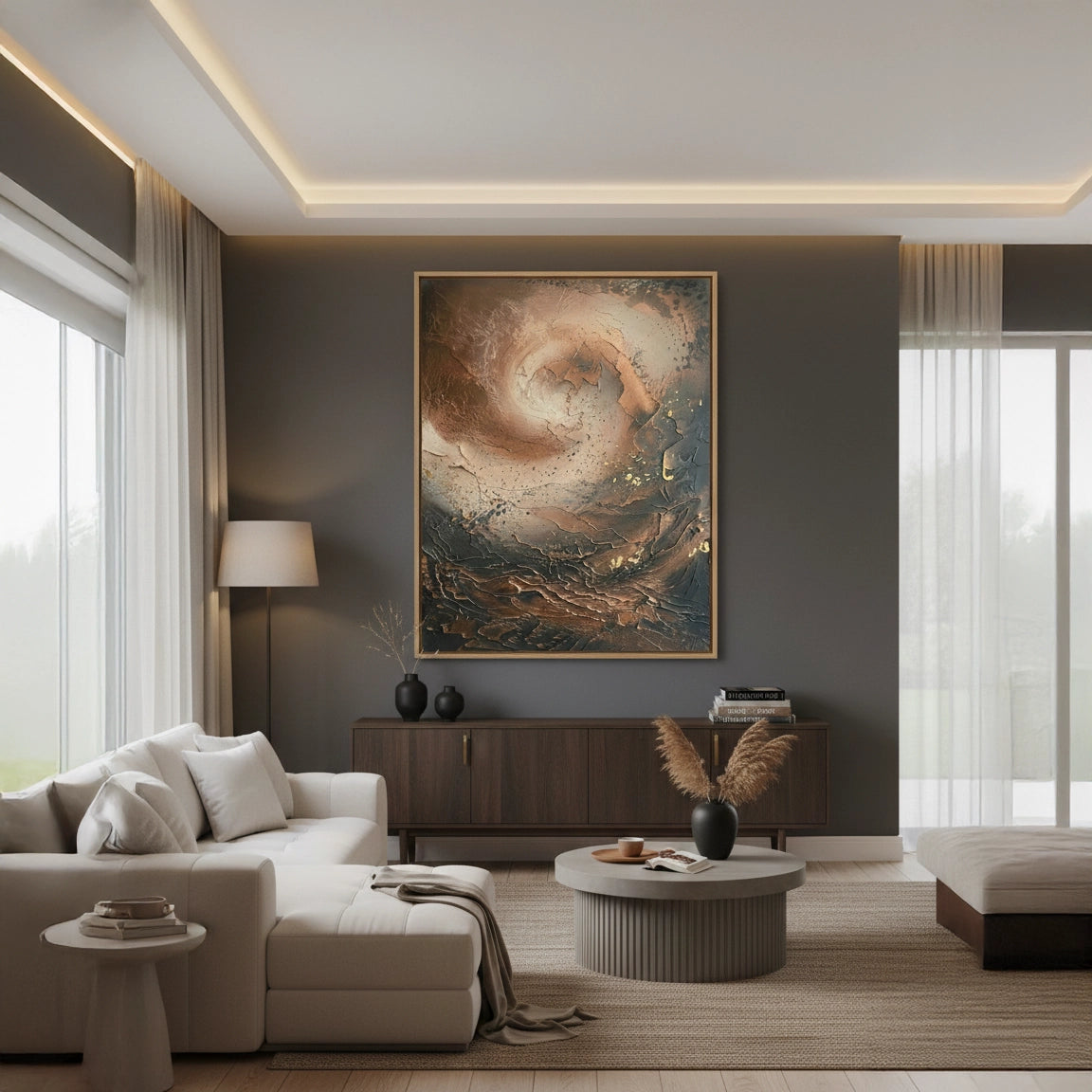 2Modern Celestial Abstract Painting #MCAB220