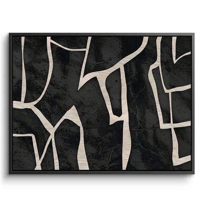 Modern Charcoal Fracture Painting #MCFR110