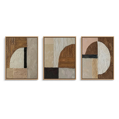 Modern Earthy Triptych Painting Set of 3 #METP110