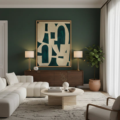Modern Emerald Labyrinth Painting #MELA110