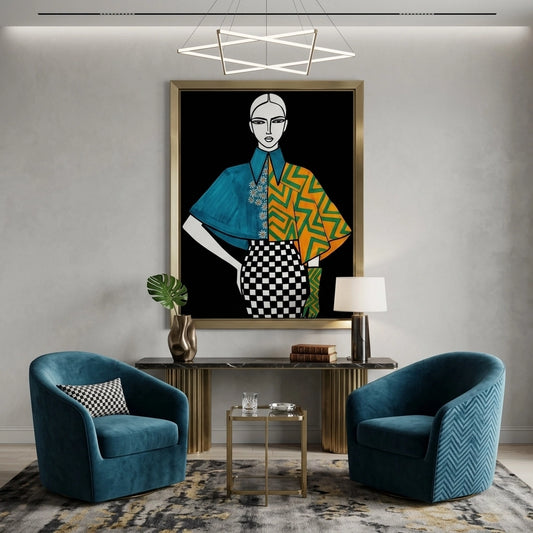 Modern Fashion Illustration - Canvas