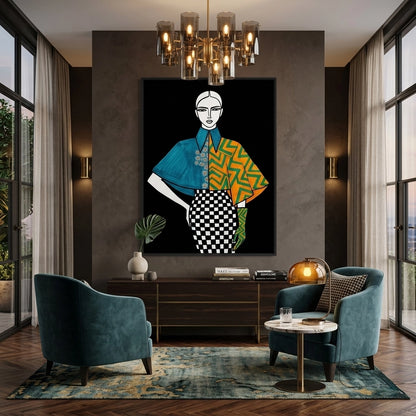 Modern Fashion Illustration - Canvas