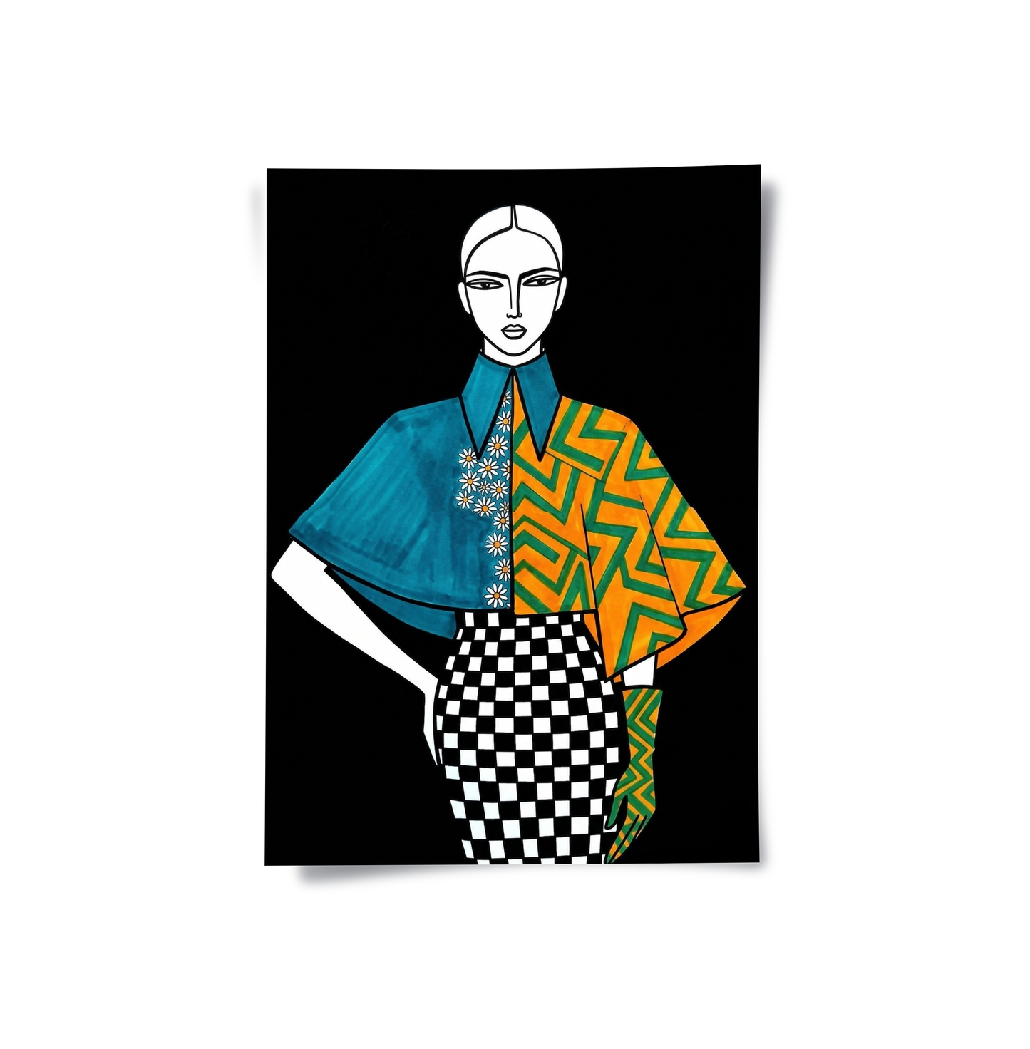 2Modern Fashion Illustration - Poster