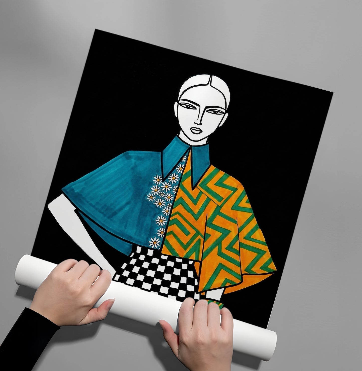 2Modern Fashion Illustration - Poster