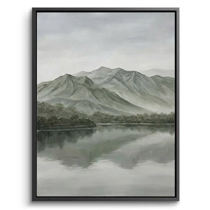 Modern Foggy Lake Painting #MFLA330