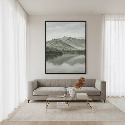 Modern Foggy Lake Painting #MFLA330