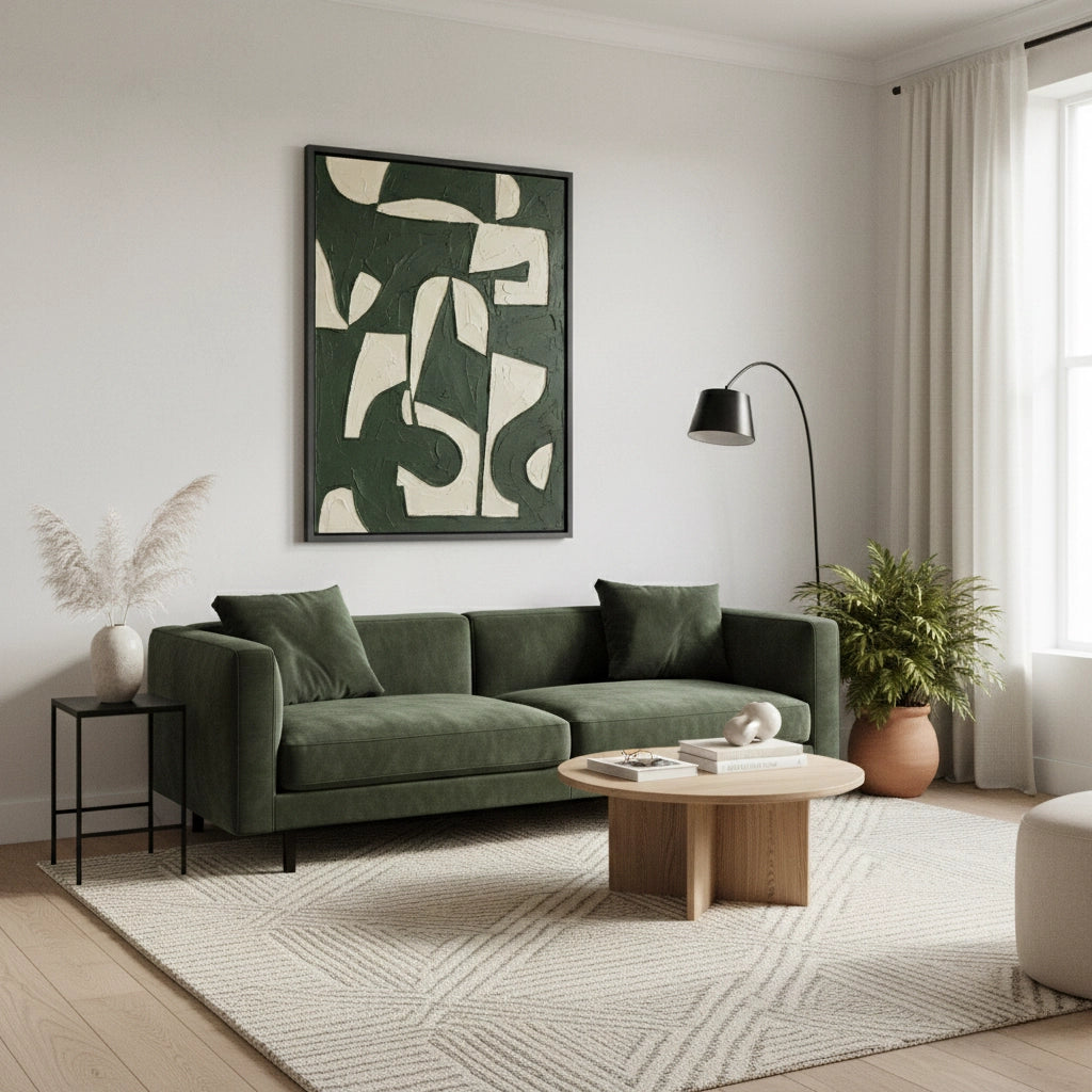 2Modern Forest Geometric Painting #MFGE110