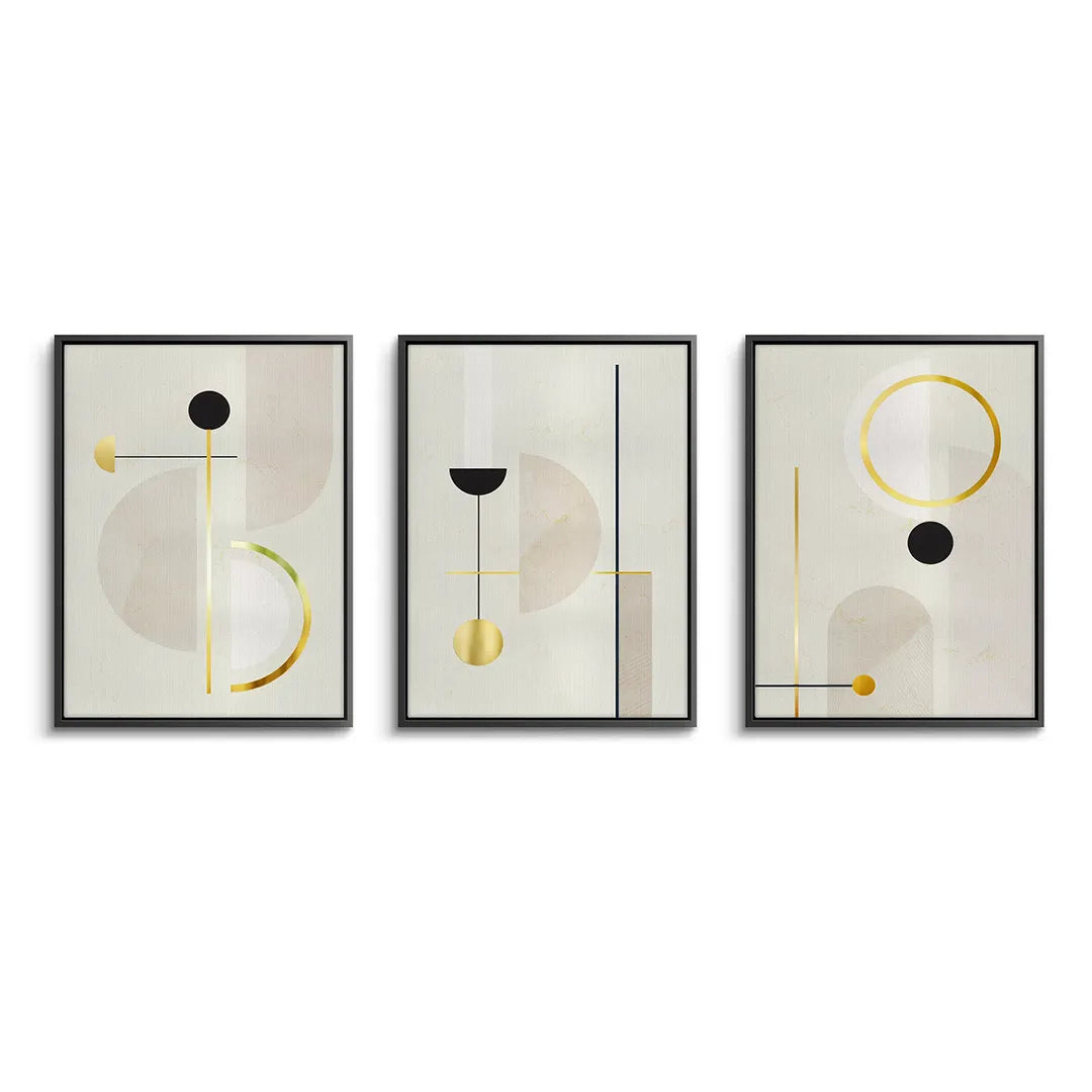 Modern Geometric Set of 3 - Canvas - Jasmineart.ae
