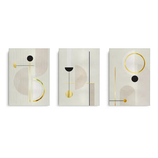 Modern Geometric Set of 3 - Canvas