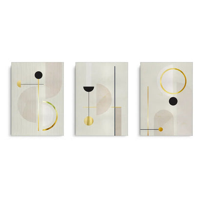 Modern Geometric Set of 3 - Canvas