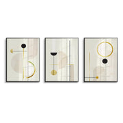 Modern Geometric Set of 3 - Fine Art - Jasmineart.ae