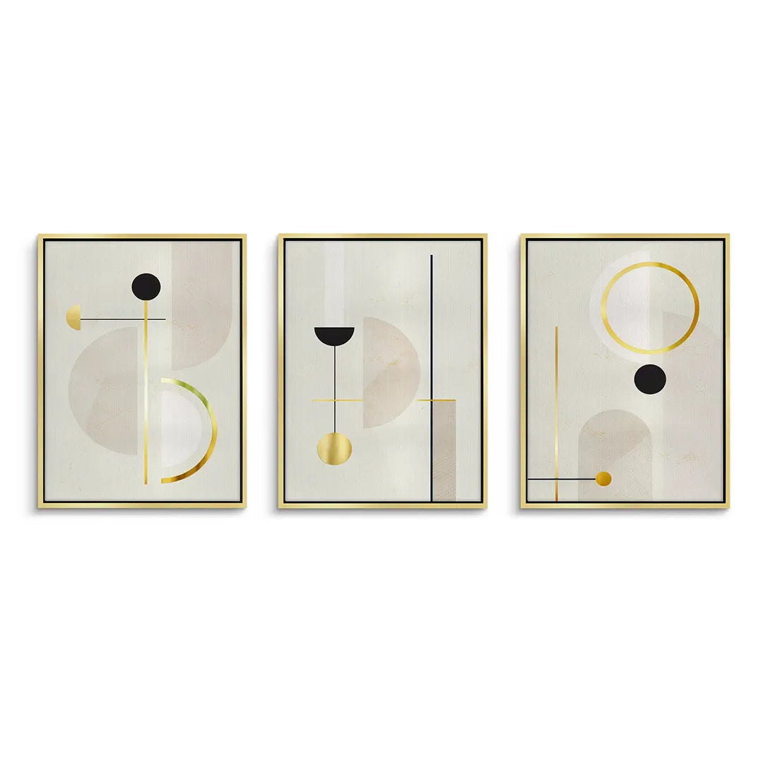 Modern Geometric Set of 3 - Canvas - Jasmineart.ae