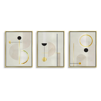 Modern Geometric Set of 3 - Canvas