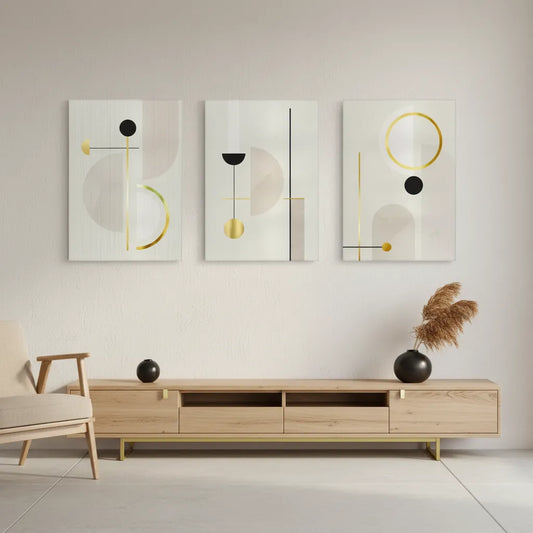 Modern Geometric Set of 3 - Canvas