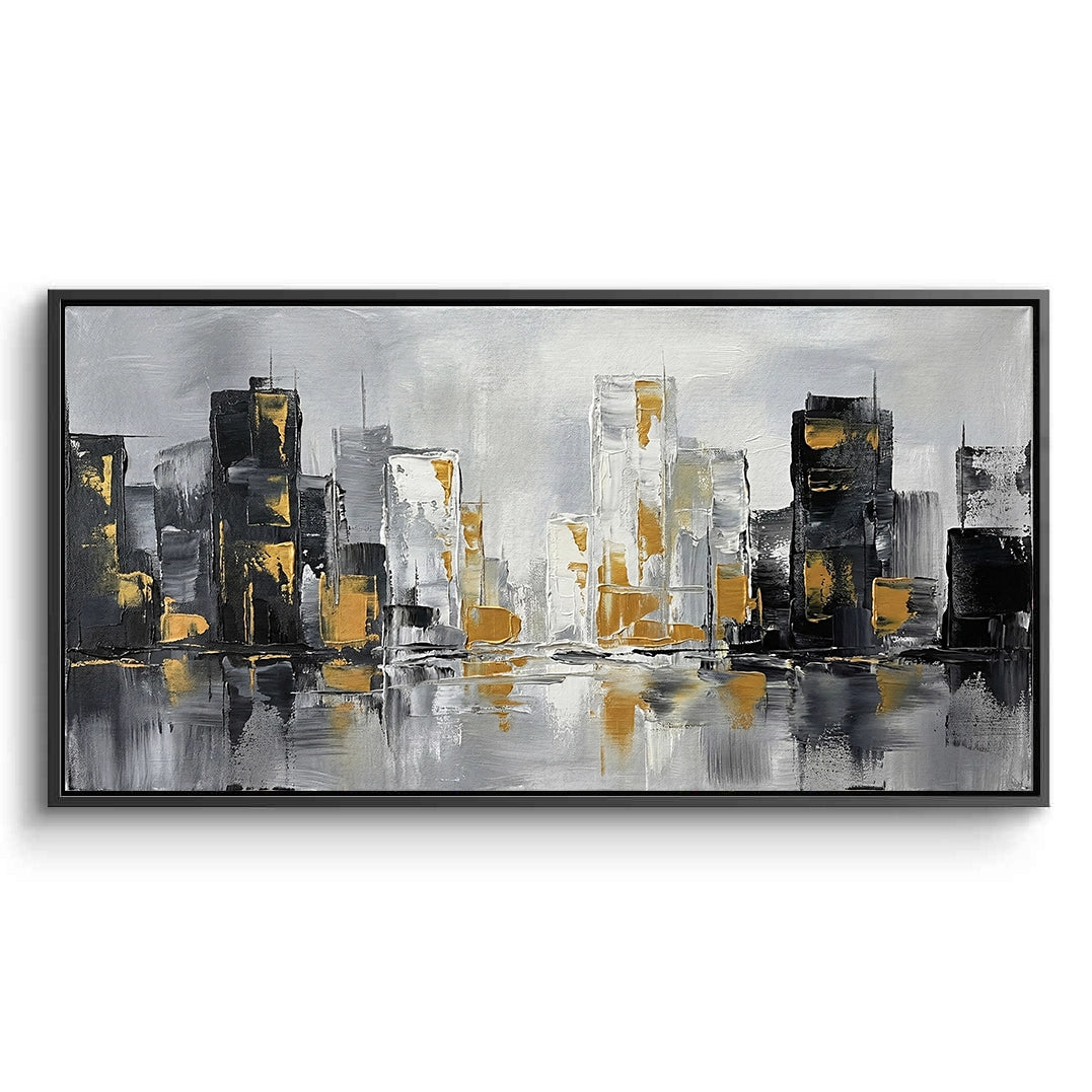 2Modern Gilded Skyline Painting #MGSP110