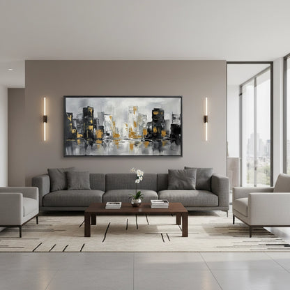 Modern Gilded Skyline Painting #MGSP110