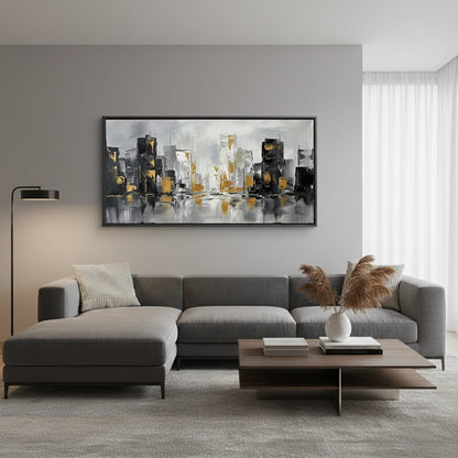Modern Gilded Skyline Painting #MGSP110