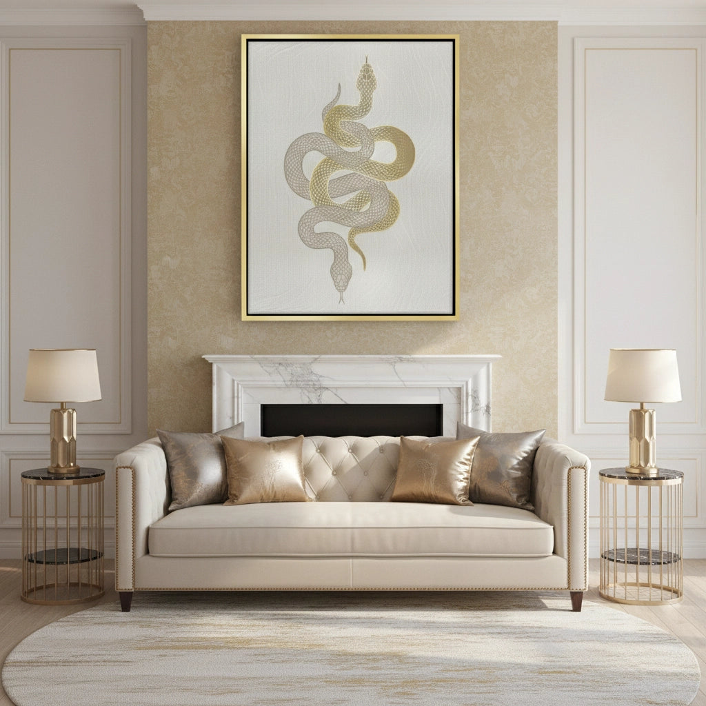 2Modern Gold Python - Canvas