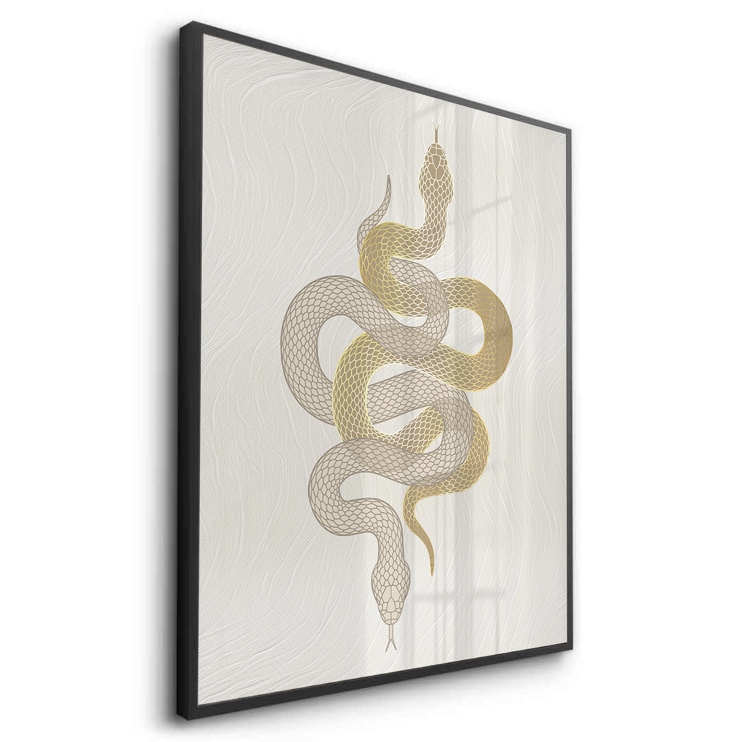 2Modern Gold Python - Fine Art