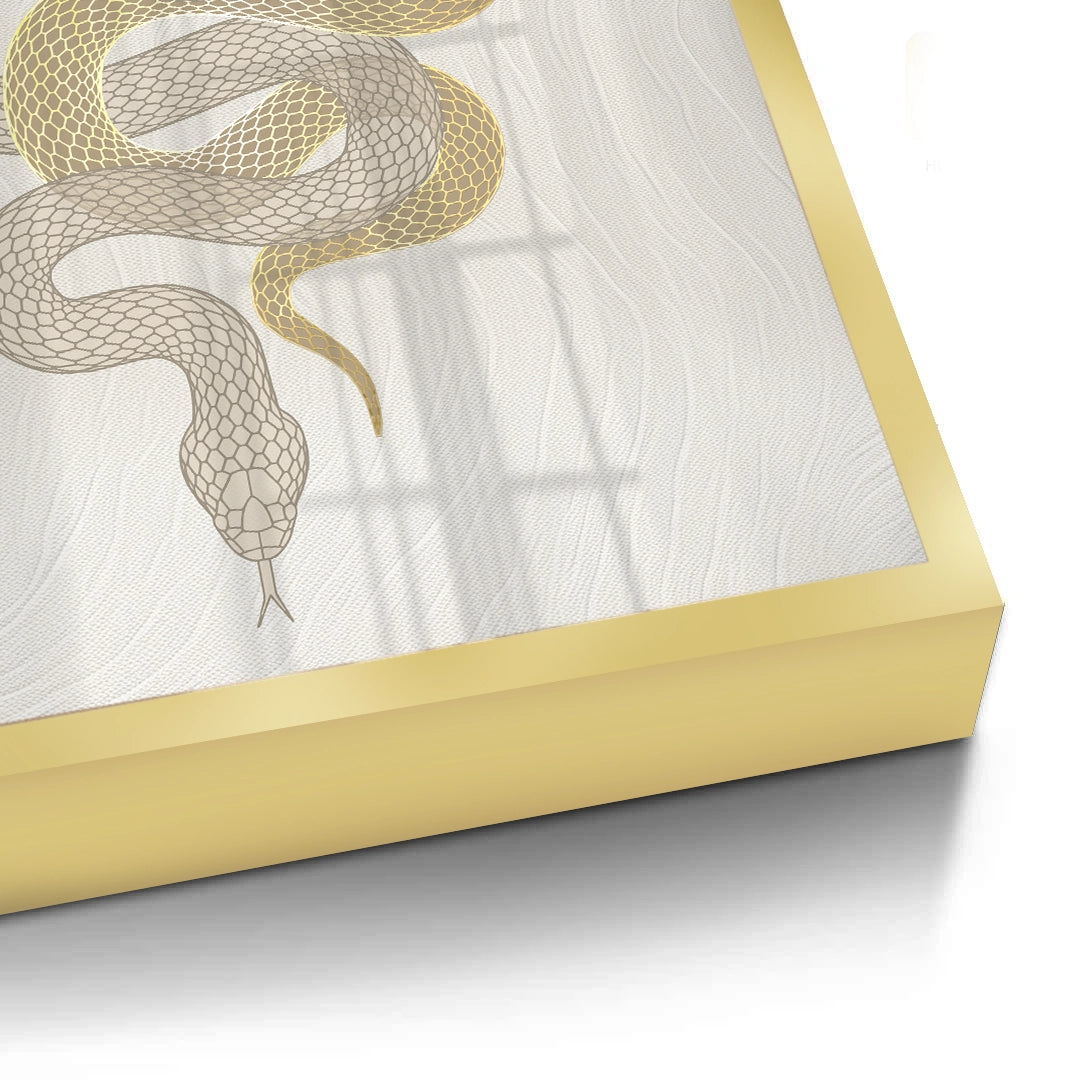 2Modern Gold Python - Fine Art