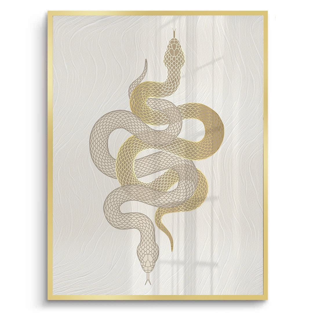 2Modern Gold Python - Fine Art