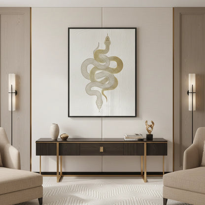 Modern Gold Python - Fine Art
