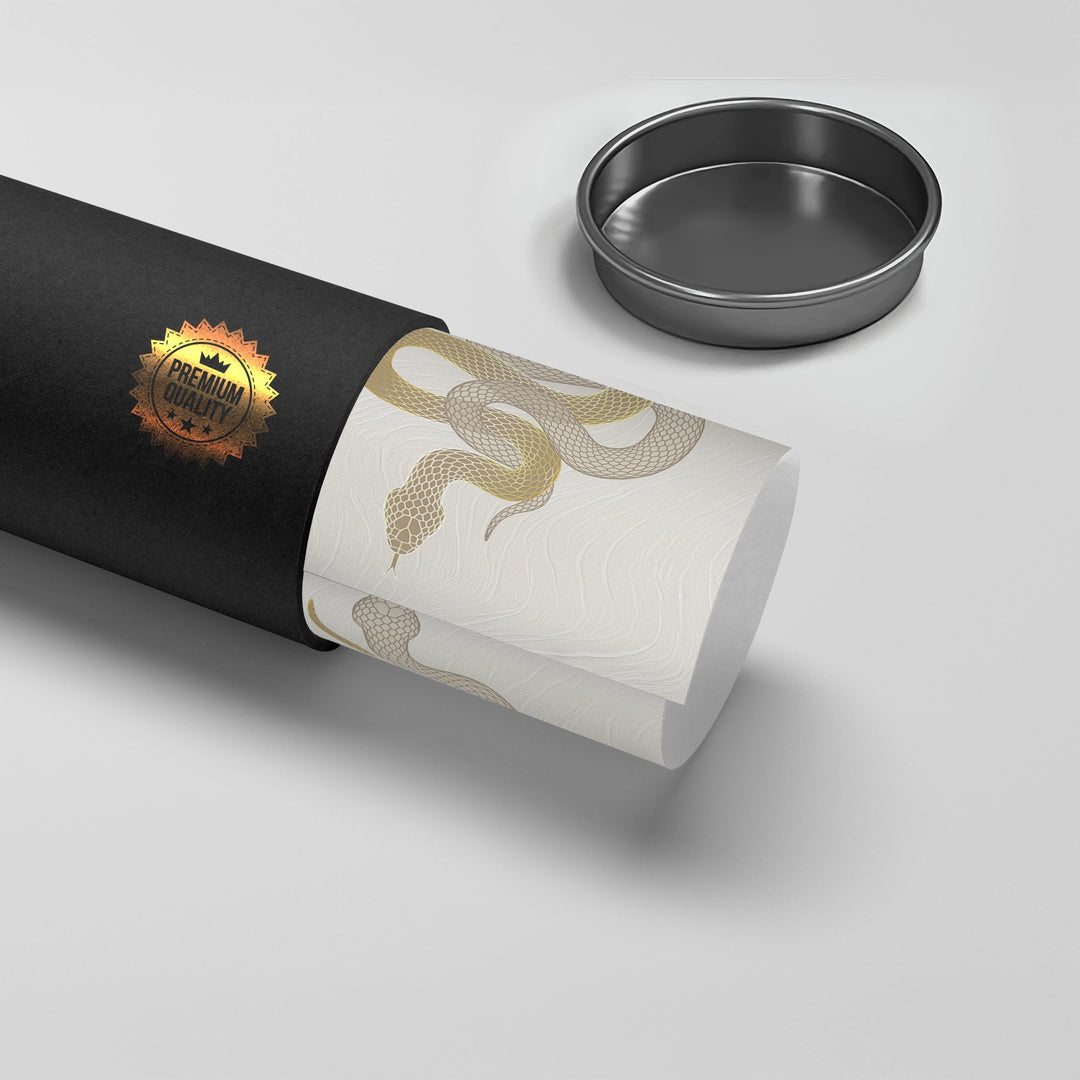 Modern Art Answer Python Modern Gold Python - Poster - Jasmineart.ae