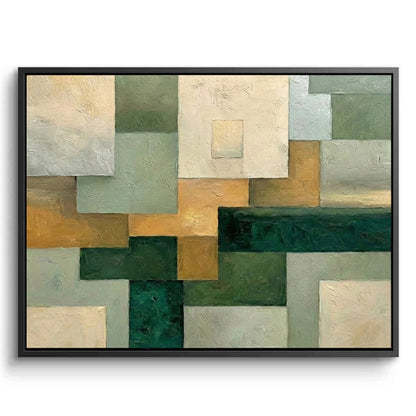 Modern Green Geometric Painting #MGGE110