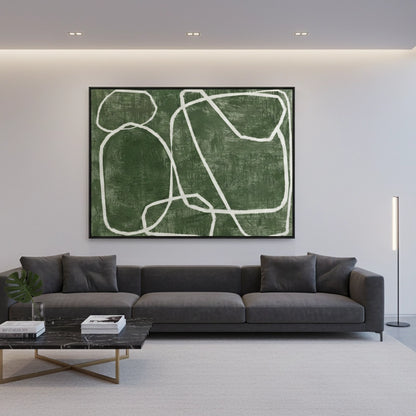 Modern Green Scribble Painting #MGSC110