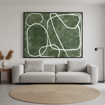 Modern Green Scribble Painting #MGSC110