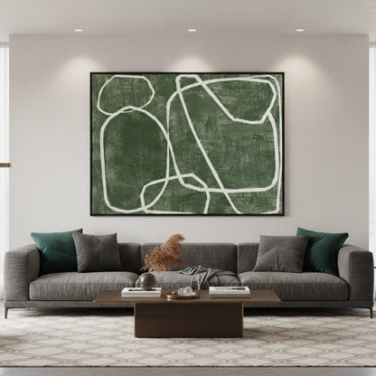 Modern Green Scribble Painting #MGSC110