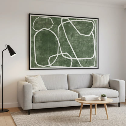 Modern Green Scribble Painting #MGSC110