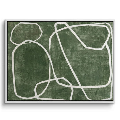 Modern Green Scribble Painting #MGSC110