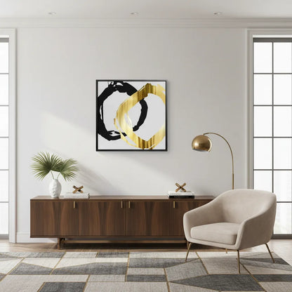 Modern Interlocking Rings - Canvas