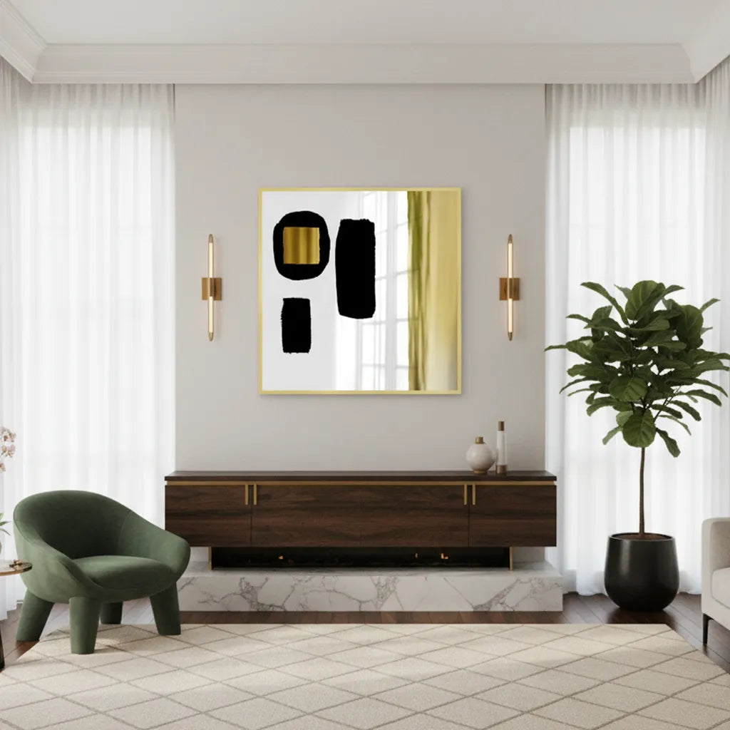 Modern Minimalist Gold - Fine Art - Jasmineart.ae