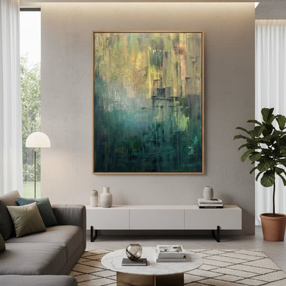 Modern Misty Forest Painting #MMFO110