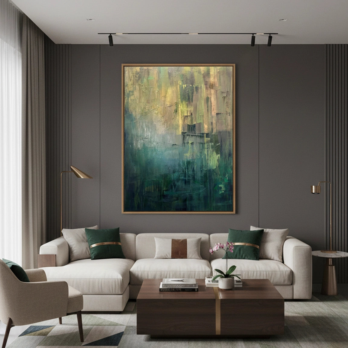 2Modern Misty Forest Painting #MMFO110