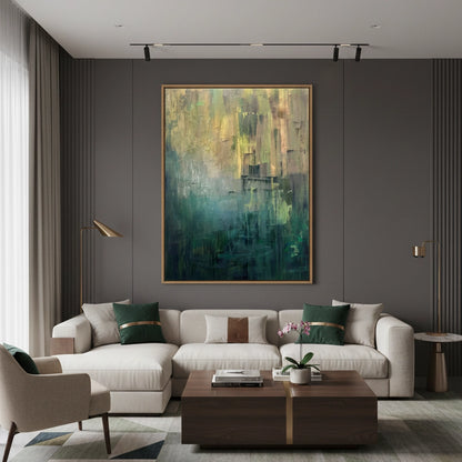 Modern Misty Forest Painting #MMFO110