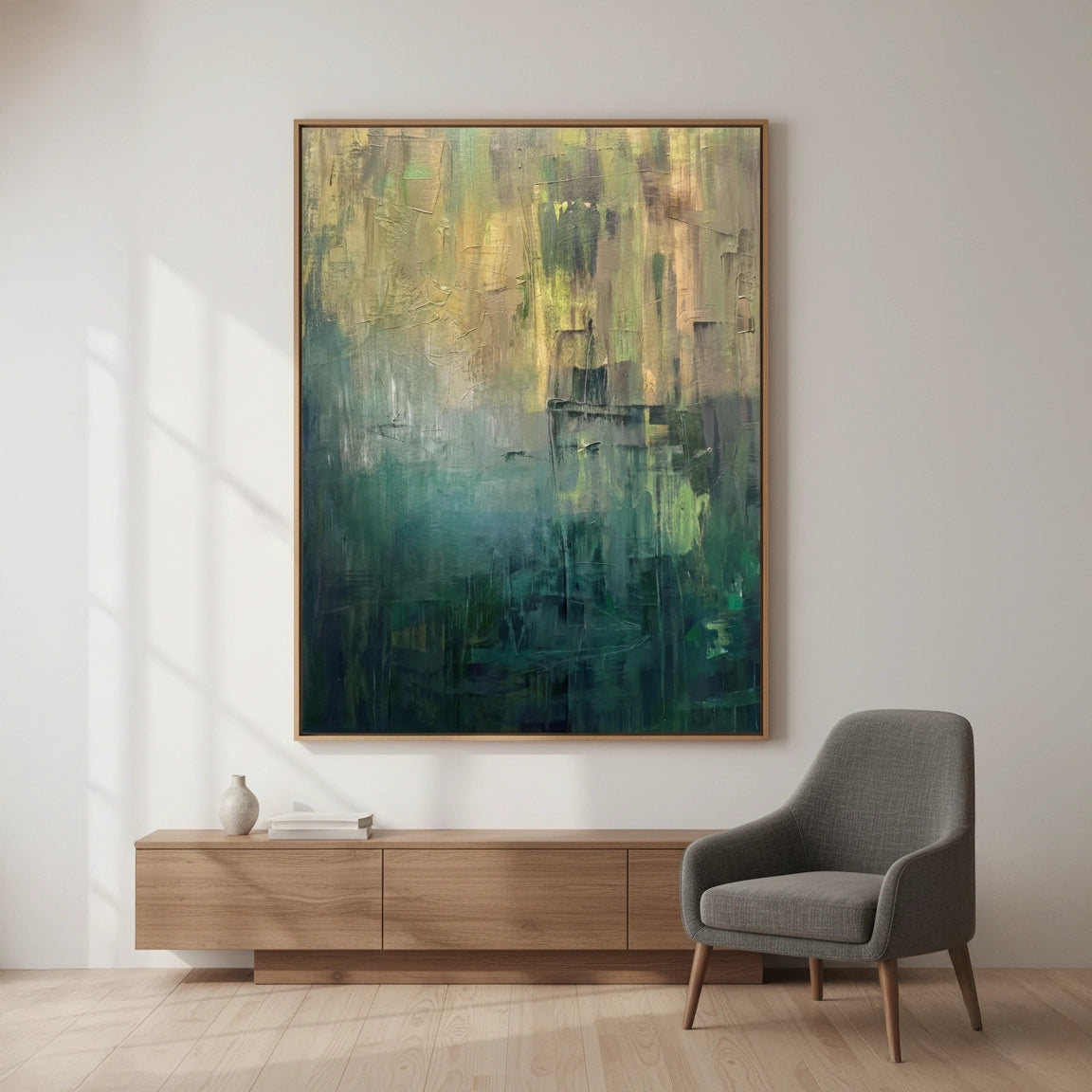 2Modern Misty Forest Painting #MMFO110
