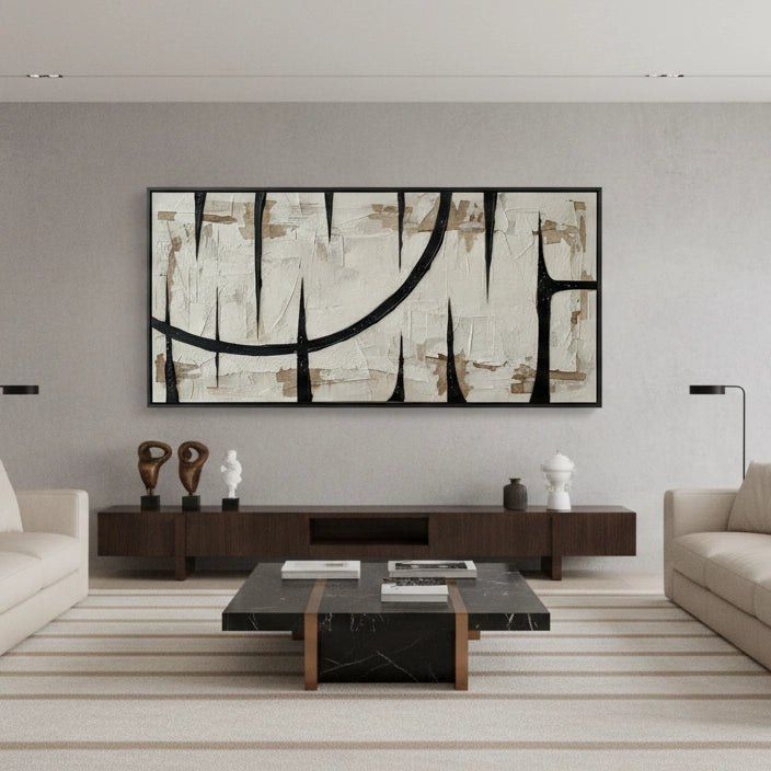 2Modern Monochrome Thorn Painting #MMTH110